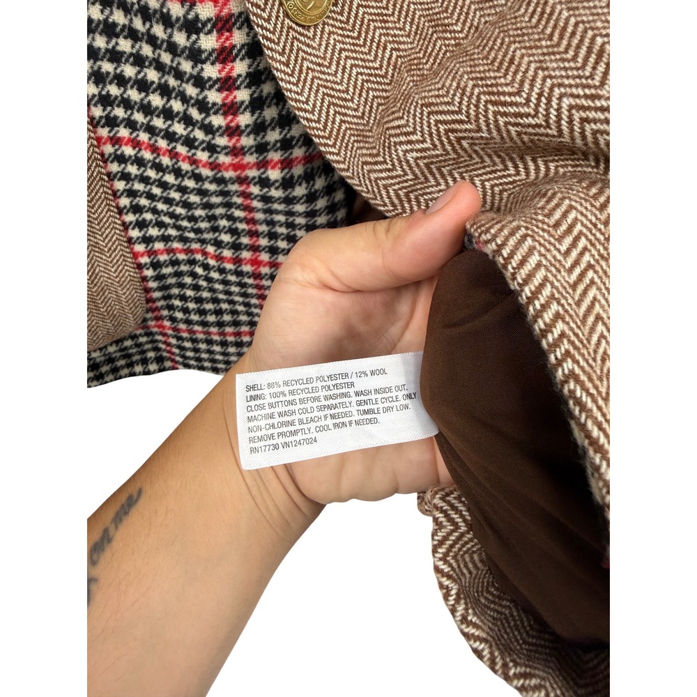 Rowing Blazers x Target Mens Patchwork Suit XL Herringbone Plaid Brown Red 2pc - Picture 4 of 15